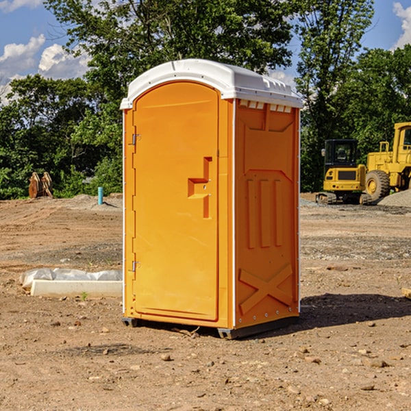 how often are the portable toilets cleaned and serviced during a rental period in Roger Mills County